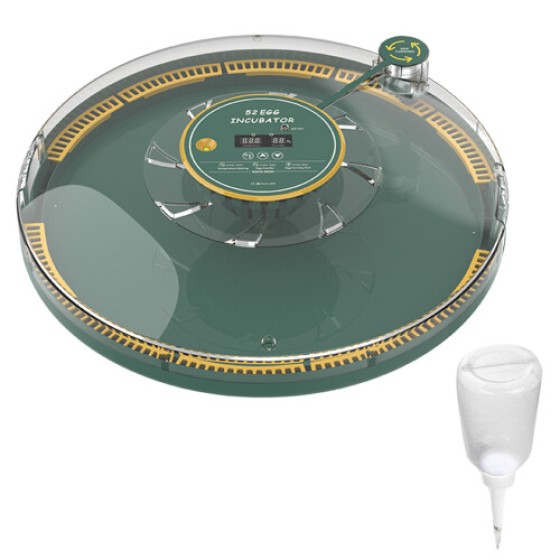 52 Eggs Incubator with Auto Turn, Humidity & Temp Display, Dual Power